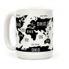 The Ohio World Map Coffee Mug The Ohio World Map Coffee Mug