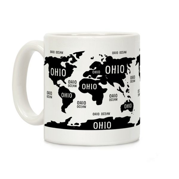 The Ohio World Map Coffee Mug The Ohio World Map Coffee Mug