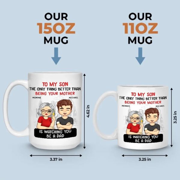 The Only Thing Better Than Being Your Parents Is Watching You Be A Dad - Family Personalized Custom Mug - Father's Day, Gift For Son The Only Thing Better Than Being Your Parents Is Watching You Be A Dad - Family Personalized Custom Mug - Father's Day, Gift For Son