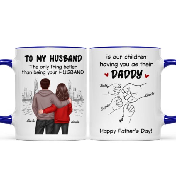 The Only Thing Better Than Having You As My Husband Fist Bump Outline Personalized Mug
