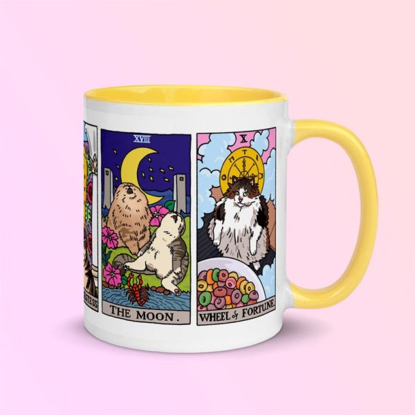 The Original Yellow Tarot Cat Meme - Accent Ceramic Mug The Original Yellow Tarot Cat Meme - Accent Ceramic Mug
