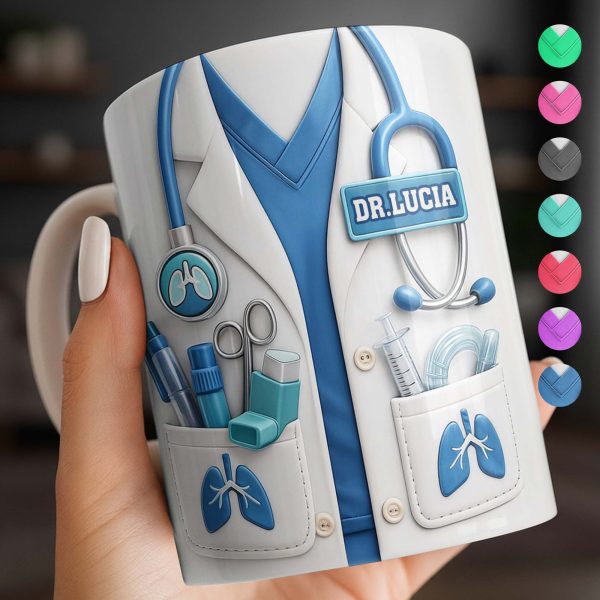 The Perfect Gift for Healthcare Heroes Featuring Medical Instruments - Personalized Custom Coffee Mug - DOC090_MG The Perfect Gift for Healthcare Heroes Featuring Medical Instruments - Personalized Custom Coffee Mug - DOC090_MG