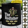 The Rodfather - Gift For Dad - Personalized Black Mug The Rodfather - Gift For Dad - Personalized Black Mug