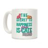 The Secret To Happiness Is Cats Coffee Mug The Secret To Happiness Is Cats Coffee Mug