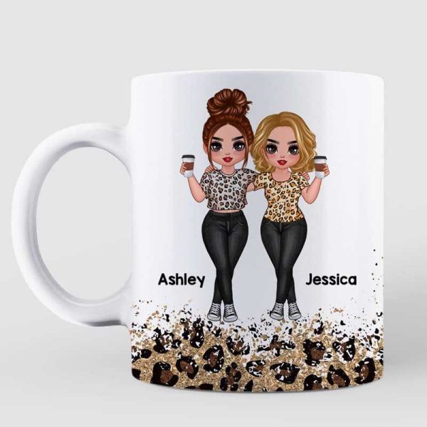 The She To My Nanigans Leopard Besties Personalized Mug The She To My Nanigans Leopard Besties Personalized Mug