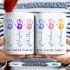The Smith Family, Handprints and Leaves - Personalized Custom Coffee Mug - FAM310_MG The Smith Family, Handprints and Leaves - Personalized Custom Coffee Mug - FAM310_MG