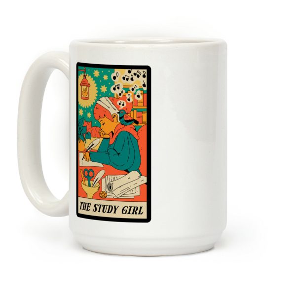 The Study Girl Tarot Card Coffee Mug The Study Girl Tarot Card Coffee Mug