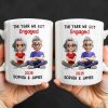 The Year We Got Engaged, Cartoon Couple Design - Personalized Custom Coffee Mug - CPL1150_MG The Year We Got Engaged, Cartoon Couple Design - Personalized Custom Coffee Mug - CPL1150_MG