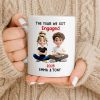 The Year We Got Engaged, Cartoon Couple Design - Personalized Custom Coffee Mug - CPL1150_MG The Year We Got Engaged, Cartoon Couple Design - Personalized Custom Coffee Mug - CPL1150_MG