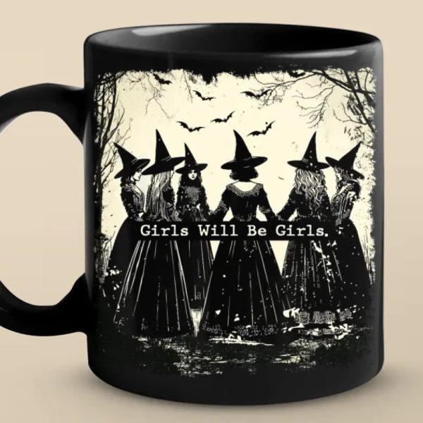 There's A Little Witch In All Of Us - Bestie Personalized Custom Black Mug - Halloween Gift For Best Friends, BFF, Sisters There's A Little Witch In All Of Us - Bestie Personalized Custom Black Mug - Halloween Gift For Best Friends, BFF, Sisters