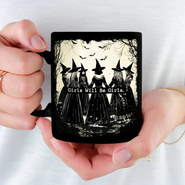 There's A Little Witch In All Of Us - Bestie Personalized Custom Black Mug - Halloween Gift For Best Friends, BFF, Sisters There's A Little Witch In All Of Us - Bestie Personalized Custom Black Mug - Halloween Gift For Best Friends, BFF, Sisters