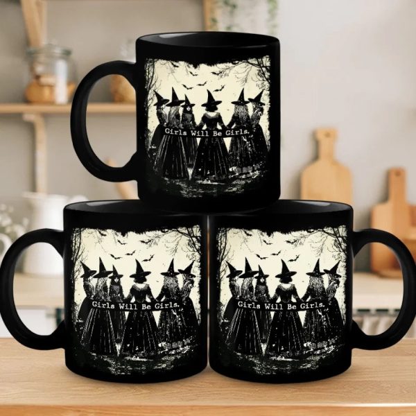 There's A Little Witch In All Of Us - Bestie Personalized Custom Black Mug - Halloween Gift For Best Friends, BFF, Sisters There's A Little Witch In All Of Us - Bestie Personalized Custom Black Mug - Halloween Gift For Best Friends, BFF, Sisters