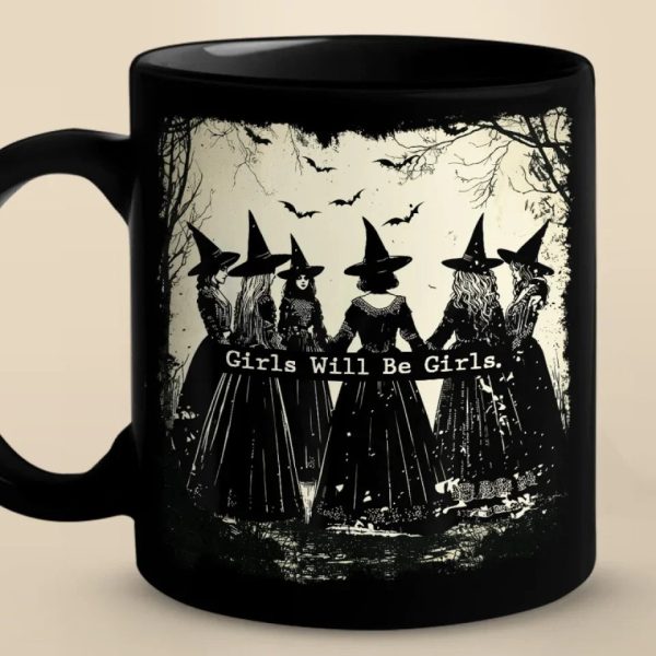 There's A Little Witch In All Of Us - Bestie Personalized Custom Black Mug - Halloween Gift For Best Friends, BFF, Sisters There's A Little Witch In All Of Us - Bestie Personalized Custom Black Mug - Halloween Gift For Best Friends, BFF, Sisters