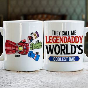 They Call Me Legendaddy, Gift For Dad, Personalized Mug, Fist Bump Dad Mug 04DNTI220523HA