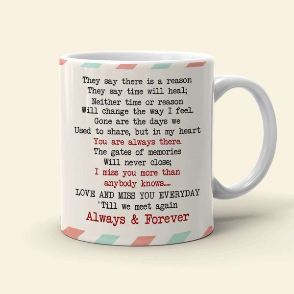 They Say There Is A Reason Heaven Personalized White Mug They Say There Is A Reason Heaven Personalized White Mug