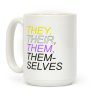 They Their Them Themselves White Print Coffee Mug