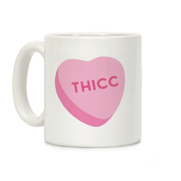 Thicc Candy Heart Coffee Mug Thicc Candy Heart Coffee Mug