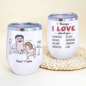 Things I Love About You - Personalized Couple Tumbler - Gift For Tumbler