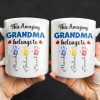 This Amazing Grandma Belongs To, Handprints - Personalized Custom Coffee Mug - GRM067_MG This Amazing Grandma Belongs To, Handprints - Personalized Custom Coffee Mug - GRM067_MG