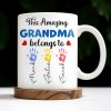 This Amazing Grandma Belongs To, Handprints - Personalized Custom Coffee Mug - GRM067_MG This Amazing Grandma Belongs To, Handprints - Personalized Custom Coffee Mug - GRM067_MG