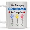 This Amazing Grandma Belongs To, Handprints - Personalized Custom Coffee Mug - GRM067_MG This Amazing Grandma Belongs To, Handprints - Personalized Custom Coffee Mug - GRM067_MG