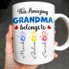 This Amazing Grandma Belongs To, Handprints - Personalized Custom Coffee Mug - GRM067_MG This Amazing Grandma Belongs To, Handprints - Personalized Custom Coffee Mug - GRM067_MG