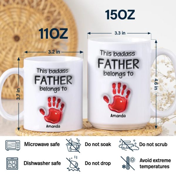 This Awesome Dad Grandpa Belongs To - Gift For Daddy, Father, Grandfather - 3D Inflated Effect Printed Mug, Personalized White Edge-to-Edge Mug This Awesome Dad Grandpa Belongs To - Gift For Daddy, Father, Grandfather - 3D Inflated Effect Printed Mug, Personalized White Edge-to-Edge Mug