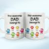 This Awesome Dad Grandpa Belongs To - Gift For Daddy, Father, Grandfather - 3D Inflated Effect Printed Mug, Personalized White Edge-to-Edge Mug This Awesome Dad Grandpa Belongs To - Gift For Daddy, Father, Grandfather - 3D Inflated Effect Printed Mug, Personalized White Edge-to-Edge Mug