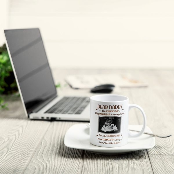 This Father's Day, I'll Be Snuggled Up In Mommy's Tummy - Personalized Mug This Father's Day, I'll Be Snuggled Up In Mommy's Tummy - Personalized Mug