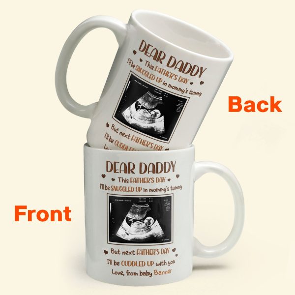 This Father's Day, I'll Be Snuggled Up In Mommy's Tummy - Personalized Mug This Father's Day, I'll Be Snuggled Up In Mommy's Tummy - Personalized Mug