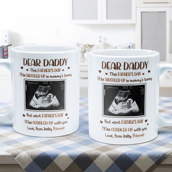 This Father's Day, I'll Be Snuggled Up In Mommy's Tummy - Personalized Mug This Father's Day, I'll Be Snuggled Up In Mommy's Tummy - Personalized Mug