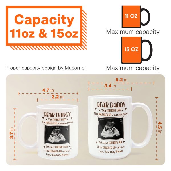 This Father's Day, I'll Be Snuggled Up In Mommy's Tummy - Personalized Mug This Father's Day, I'll Be Snuggled Up In Mommy's Tummy - Personalized Mug