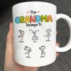 This Grandma Belongs To Drawing Personalized Mug
