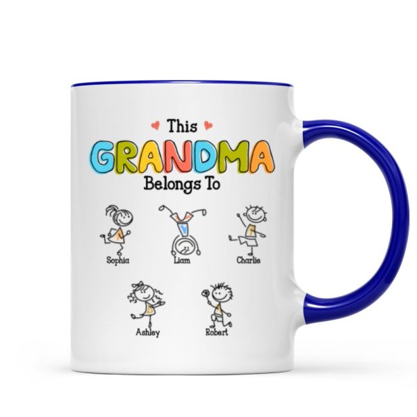This Grandma Belongs To Drawing Personalized Mug