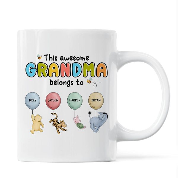 This Grandma Mom Belongs To Cute Characters Personalized Mug This Grandma Mom Belongs To Cute Characters Personalized Mug