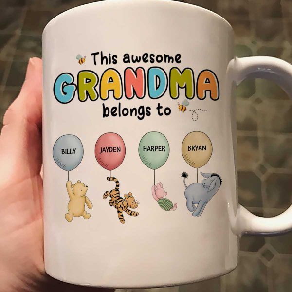 This Grandma Mom Belongs To Cute Characters Personalized Mug This Grandma Mom Belongs To Cute Characters Personalized Mug