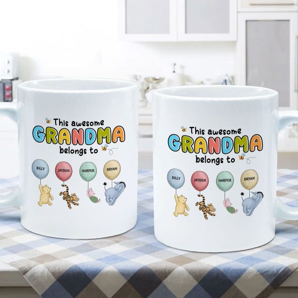 This Grandma Mom Belongs To Cute Characters Personalized Mug This Grandma Mom Belongs To Cute Characters Personalized Mug
