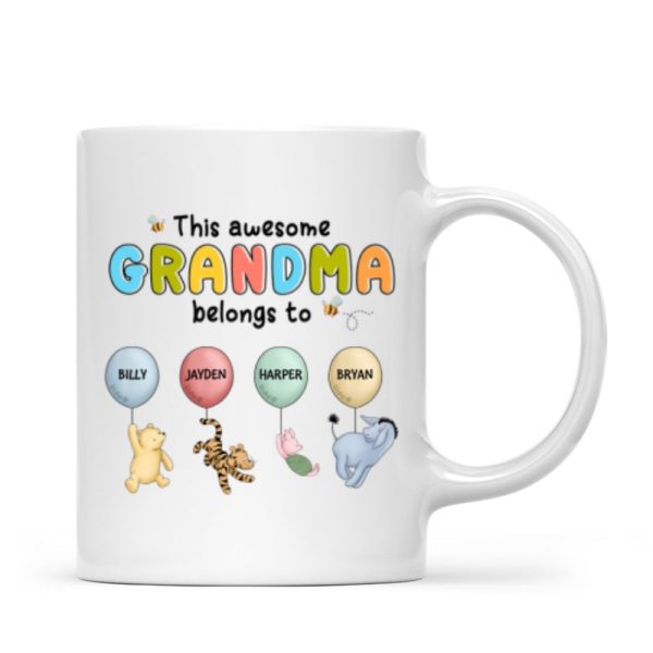 This Grandma Mom Belongs To Cute Characters Personalized Mug This Grandma Mom Belongs To Cute Characters Personalized Mug