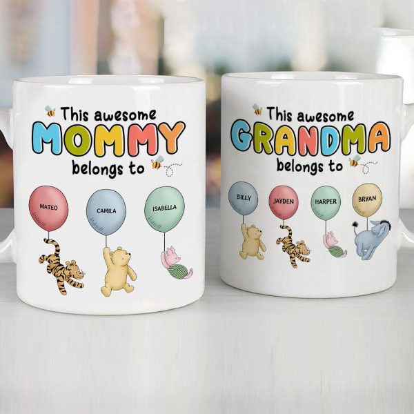 This Grandma Mom Belongs To Cute Characters Personalized Mug This Grandma Mom Belongs To Cute Characters Personalized Mug