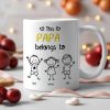 This Grandpa Belongs To Personalized White Ceramic Mug with Grandkids' Names, Cute Gift for Grandfather This Grandpa Belongs To Personalized White Ceramic Mug with Grandkids' Names, Cute Gift for Grandfather