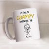 This Grandpa Belongs To Personalized White Ceramic Mug with Grandkids' Names, Cute Gift for Grandfather This Grandpa Belongs To Personalized White Ceramic Mug with Grandkids' Names, Cute Gift for Grandfather