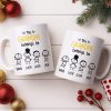 This Grandpa Belongs To Stick Figures Heart - Personalized Custom Coffee Mug - GRP045_MG