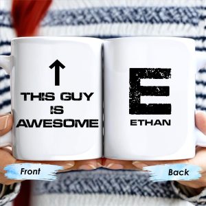 This Guy Is Awesome With Stylish Arrow And Initial - Personalized Custom Coffee Mug - BST119_MG