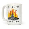 This Is Fine Everything Is Fine U.S. Capitol Coffee Mug This Is Fine Everything Is Fine U.S. Capitol Coffee Mug