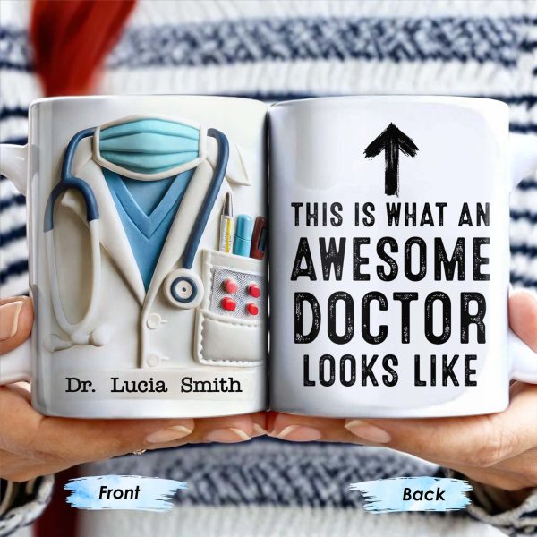 This Is What An Awesome Doctor Looks Like, Arrow and Text - Personalized Custom Coffee Mug - GRAD278_MG This Is What An Awesome Doctor Looks Like, Arrow and Text - Personalized Custom Coffee Mug - GRAD278_MG