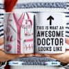 This Is What An Awesome Doctor Looks Like, Medical Coat and Stethoscope - Personalized Custom Coffee Mug - DOC010_MG This Is What An Awesome Doctor Looks Like, Medical Coat and Stethoscope - Personalized Custom Coffee Mug - DOC010_MG