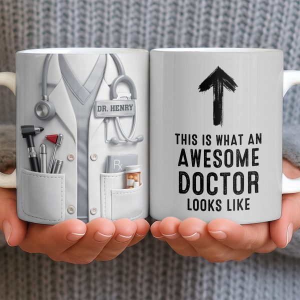 This Is What An Awesome Doctor Looks Like Stethoscope Design - Personalized Custom Coffee Mug - DOC097_MG This Is What An Awesome Doctor Looks Like Stethoscope Design - Personalized Custom Coffee Mug - DOC097_MG