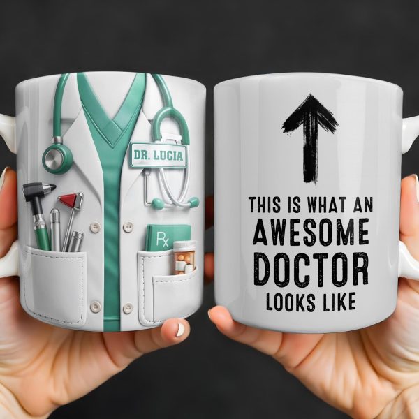 This Is What An Awesome Doctor Looks Like Stethoscope Design - Personalized Custom Coffee Mug - DOC097_MG This Is What An Awesome Doctor Looks Like Stethoscope Design - Personalized Custom Coffee Mug - DOC097_MG