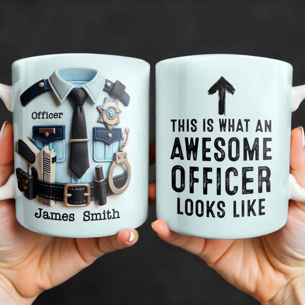 This Is What An Awesome Officer Looks Like, Arrow - Personalized Custom Coffee Mug - GRAD293_MG This Is What An Awesome Officer Looks Like, Arrow - Personalized Custom Coffee Mug - GRAD293_MG