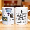 This Is What An Awesome Pharmacist Looks Like, Pharmacy Tools And Text - Personalized Custom Coffee Mug - GRAD308_MG This Is What An Awesome Pharmacist Looks Like, Pharmacy Tools And Text - Personalized Custom Coffee Mug - GRAD308_MG